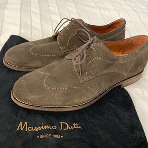 Massimo Dutti suede wingtip oxfords, size 11-11.5